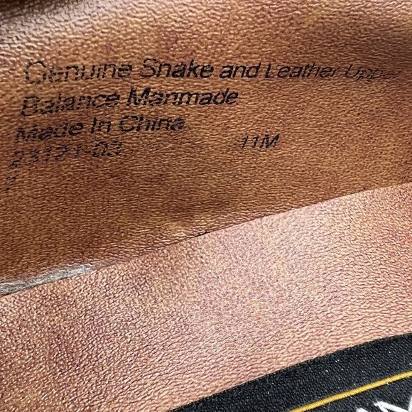 Stacy Adams Mens 11M Genuine Snake Leather Tassel Loafers Slip On Timeless Retro - Picture 13 of 15